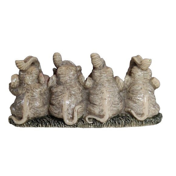 Do No Evil - Speak No Evil See No Evil - Hear No Evil Elephant's In A Row White - Picture 3 of 7